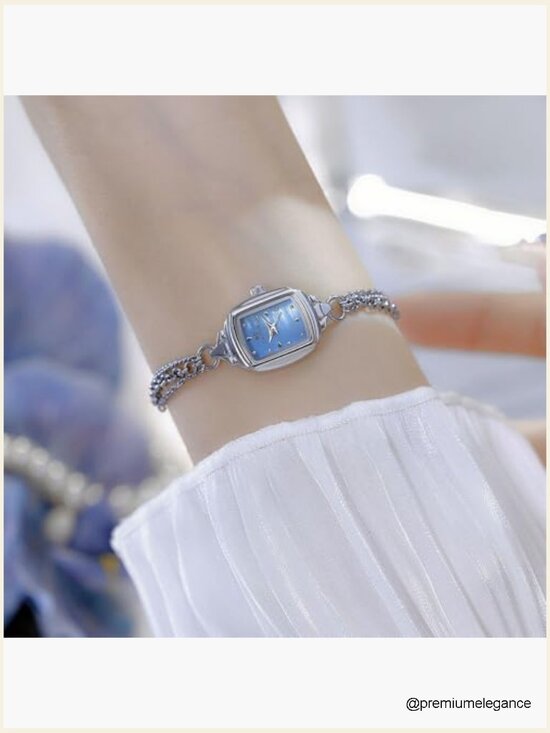 Vintage Bangle-Style Watch Square Mini Dial Dress Gold Bracelet Quartz main image 7
